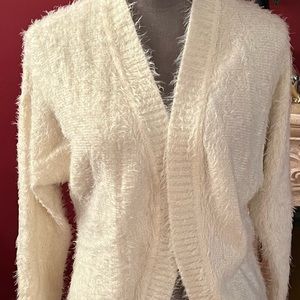 BeBe Open Front Fuzzy Cardigan